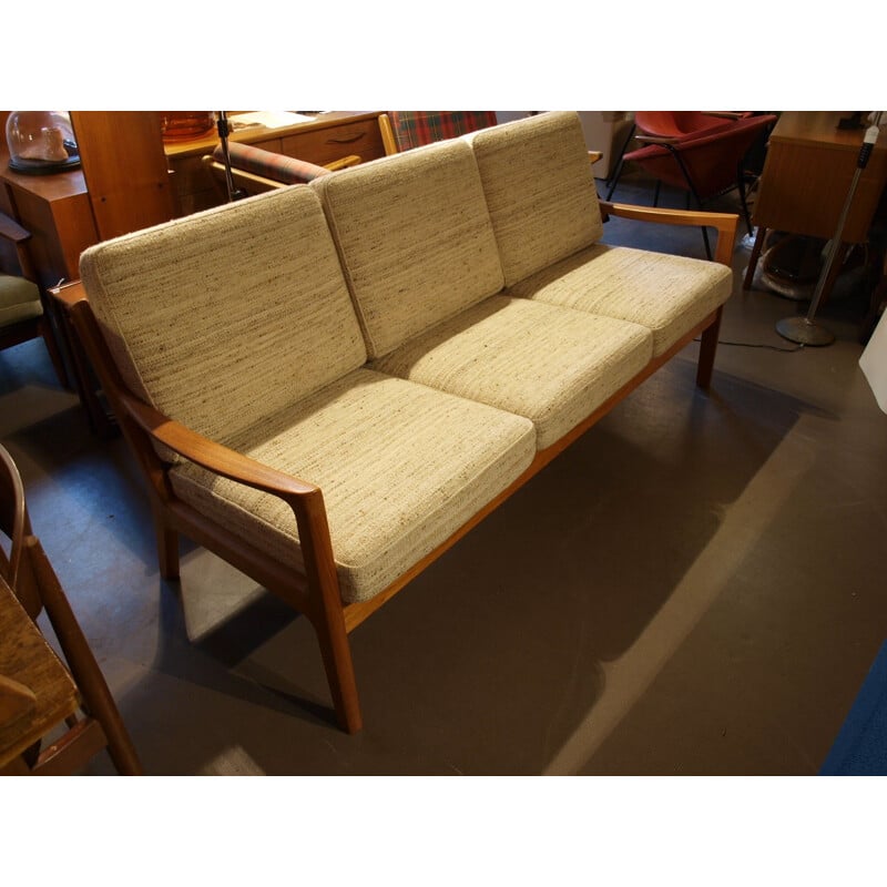 3 seaters daybed sofa in teak, Ole WANSCHER - 1960s