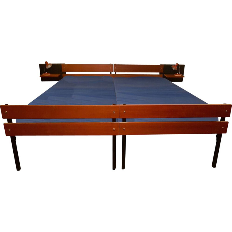 Vintage modernist double bed by Dico Holland, 1960