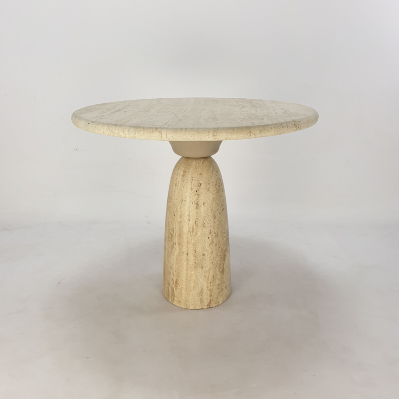 Travertine finale side table by Peter Draenert, 1970s