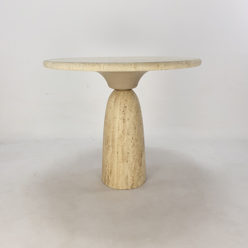 Travertine finale side table by Peter Draenert, 1970s