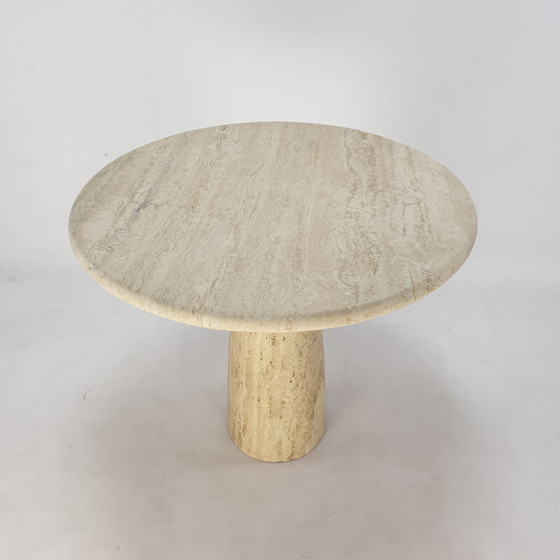 Travertine finale side table by Peter Draenert, 1970s