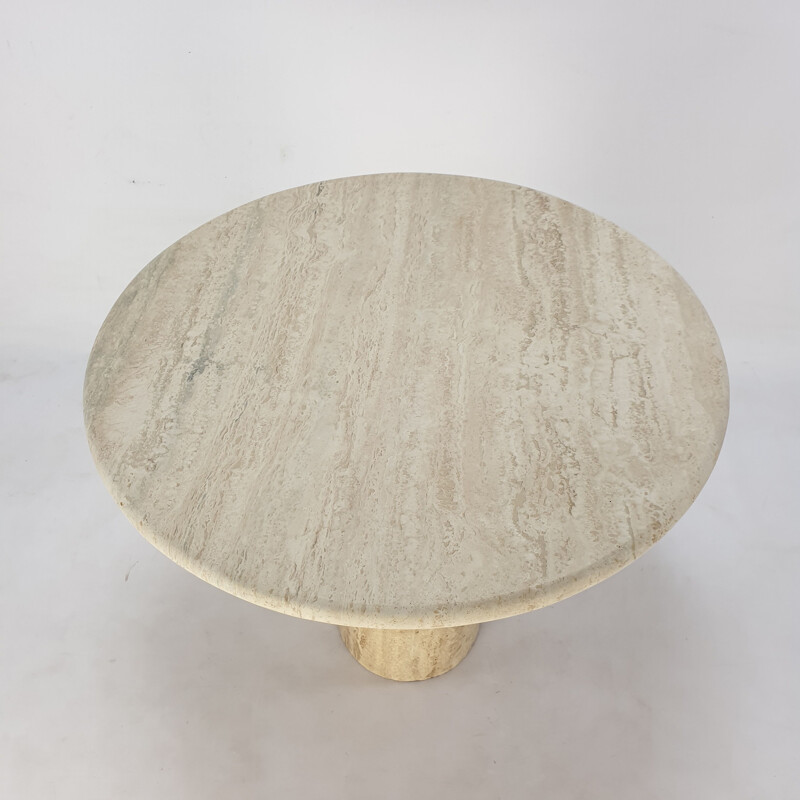 Travertine finale side table by Peter Draenert, 1970s