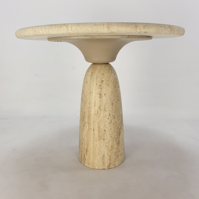 Travertine finale side table by Peter Draenert, 1970s