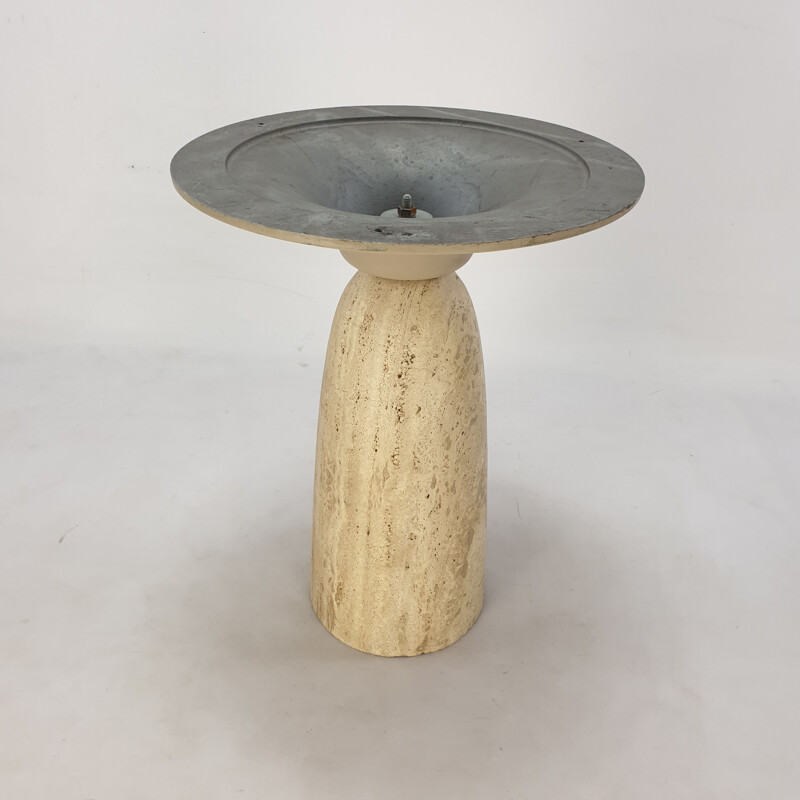 Travertine finale side table by Peter Draenert, 1970s