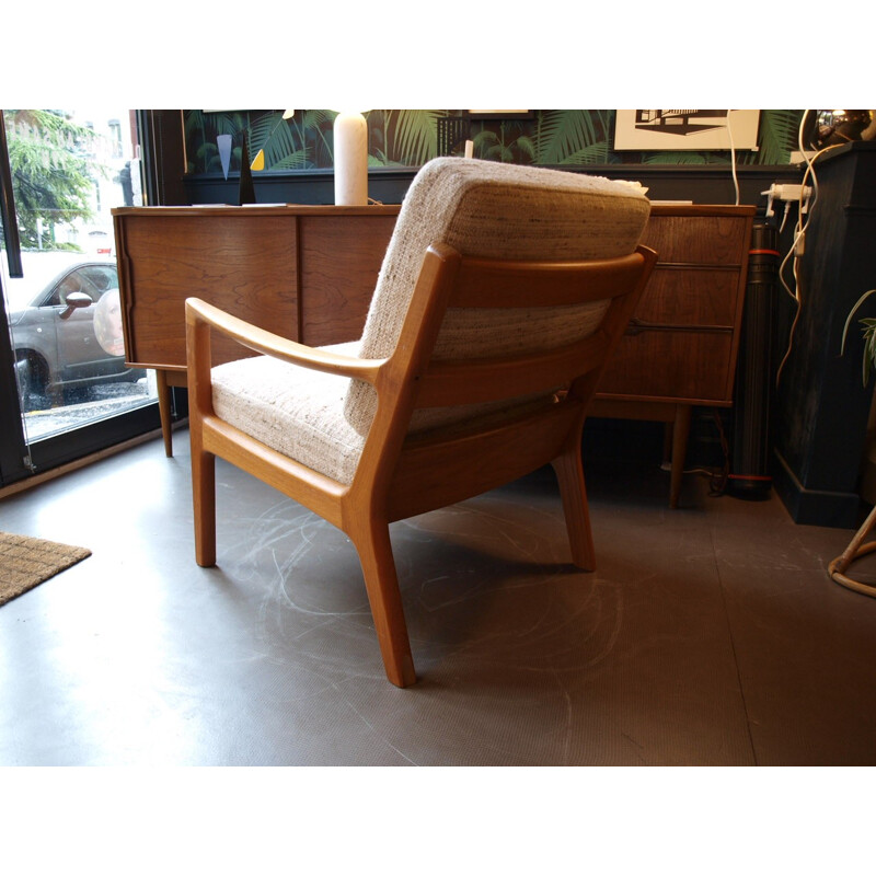 Paire de fauteuils PJ Danemark en tissu, Ole WANSCHER - 1960
