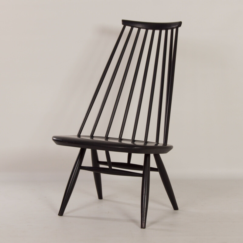 Mid-century black mademoiselle chair by Ilmari Tapiovaara for Asko, 1960s