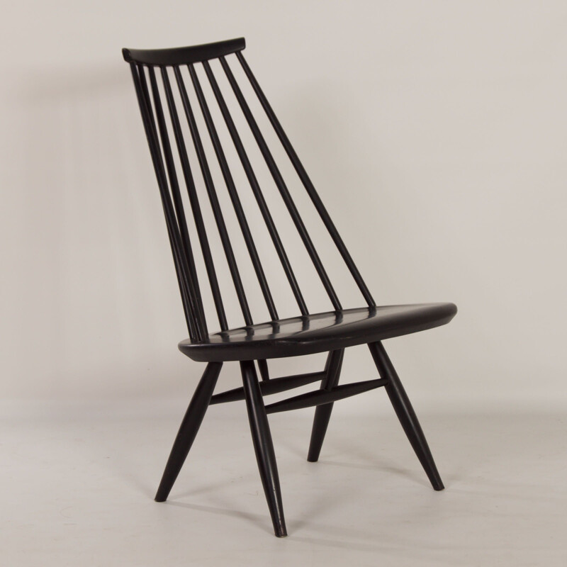 Mid-century black mademoiselle chair by Ilmari Tapiovaara for Asko, 1960s