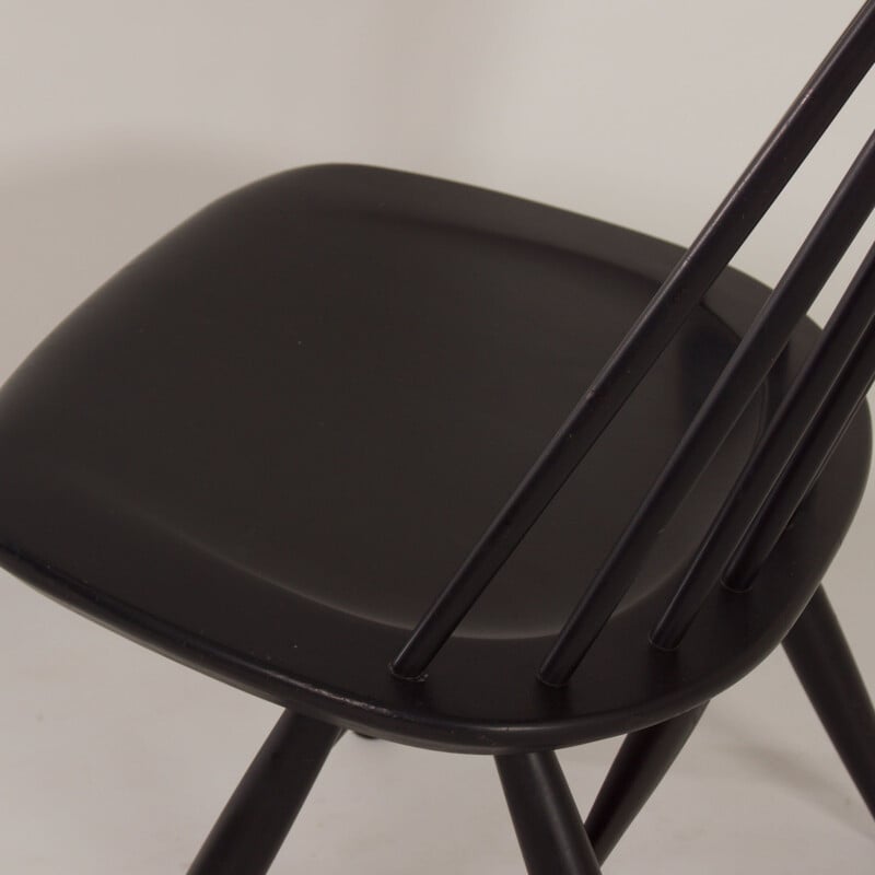 Schwarzer Vintage Mademoiselle-Stuhl von Ilmari Tapiovaara für Asko, 1960