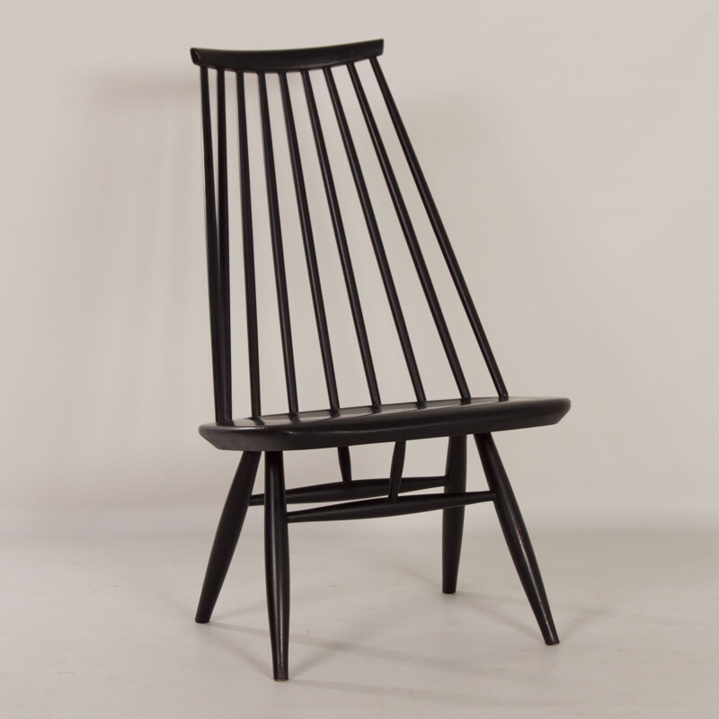 Cadeira Vintage mademoiselle preta de Ilmari Tapiovaara para Asko, 1960