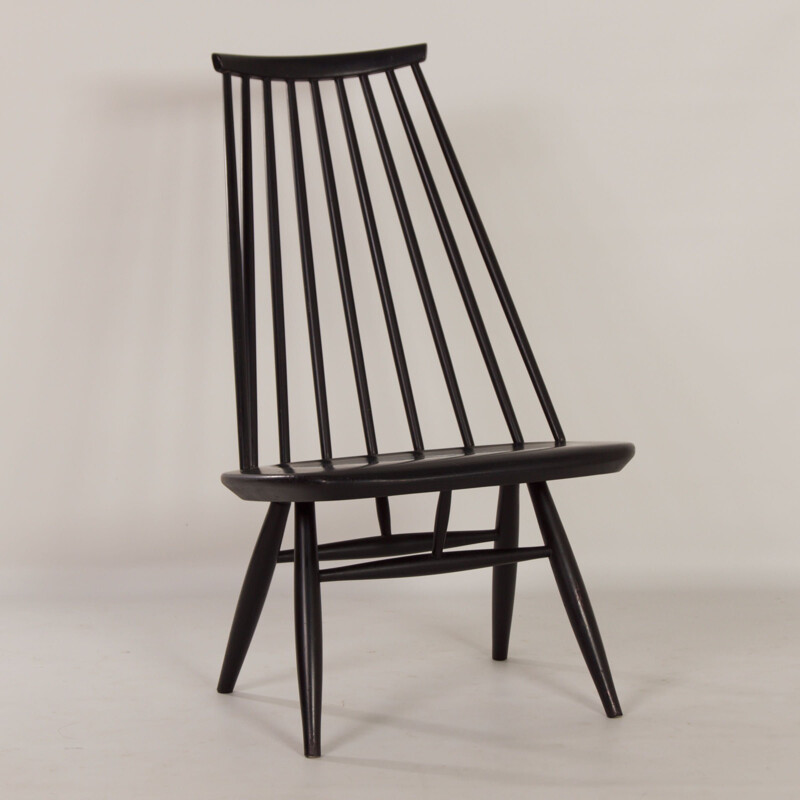 Mid-century black mademoiselle chair by Ilmari Tapiovaara for Asko, 1960s