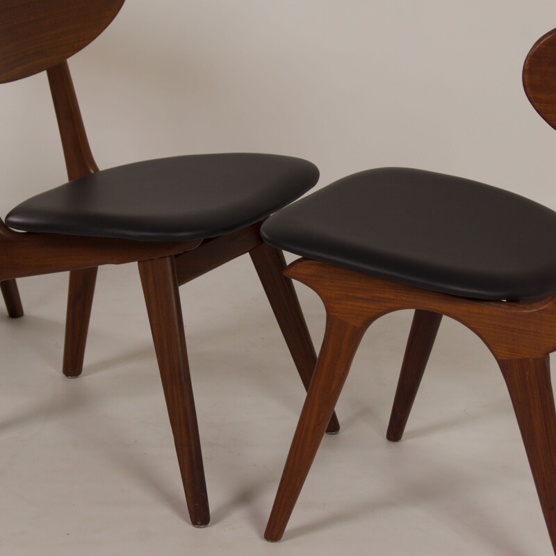 Ensemble de 4 chaises vintage en teck par Louis van Teeffelen pour Awa, 1960