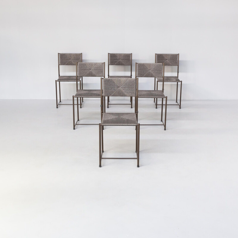 Ensemble de 6 chaises 'paludis' vintage de Giandomenico Belotti pour Alias