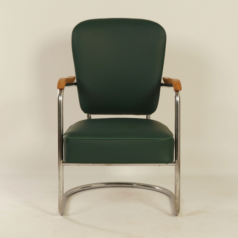 Mid-century luxury armchair 2154 by Paul Schuitema for Fana Metaal, 1930s