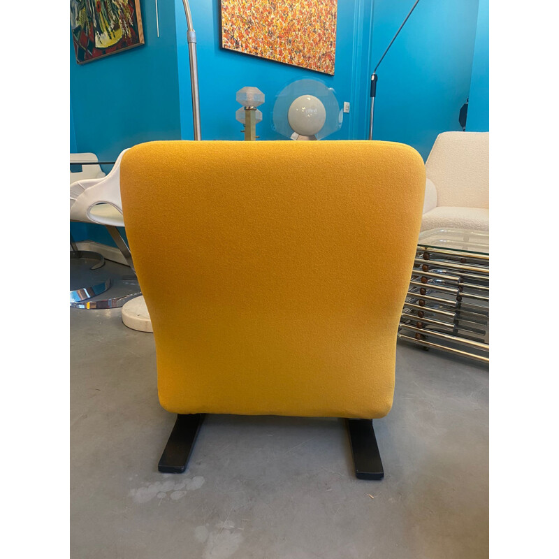 Vintage yellow armchair by Pierre Paulin