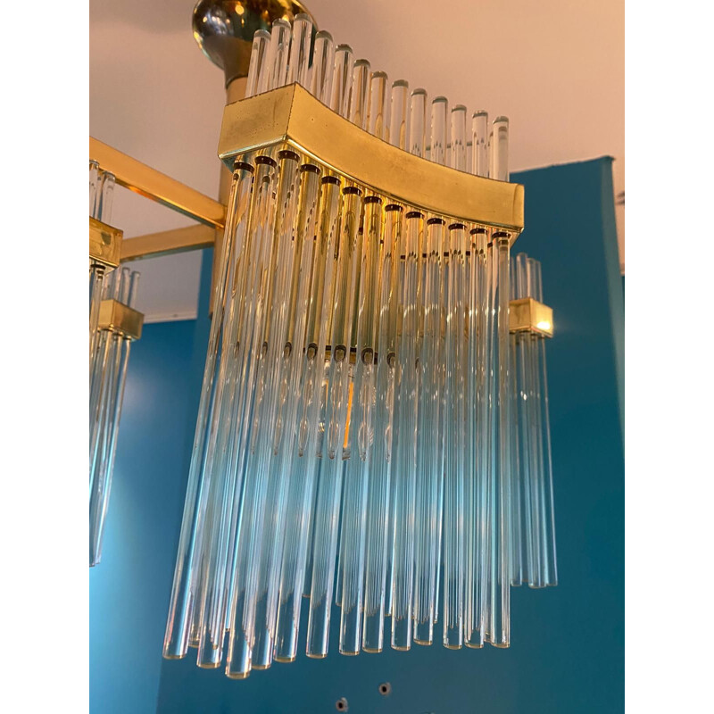 Vintage Murano glass chandelier and sconces by Paolo Venini