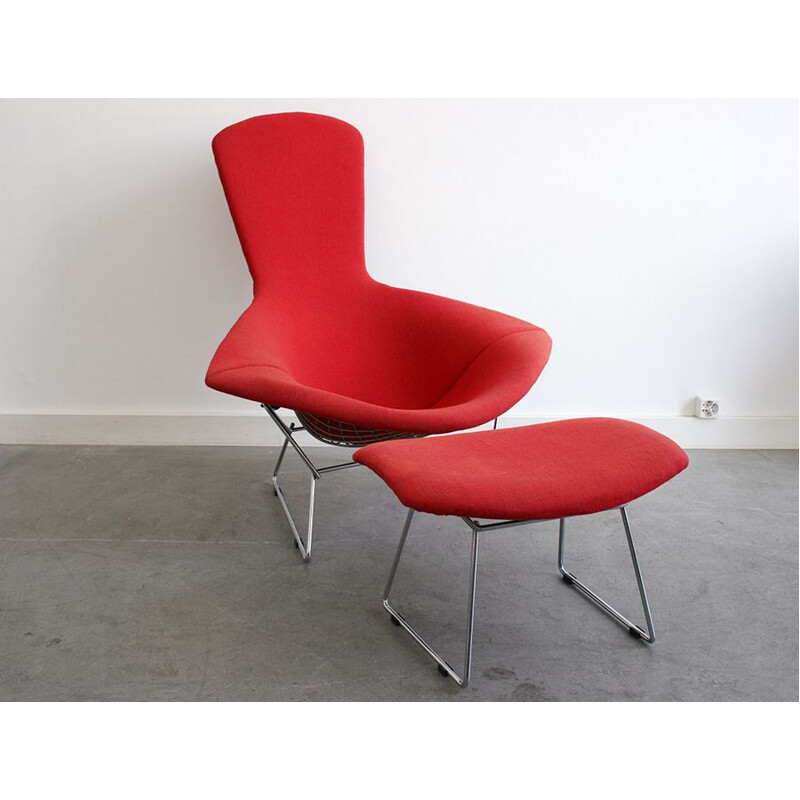 Bird Chair with Ottoman by Harry Bertoia for Knoll