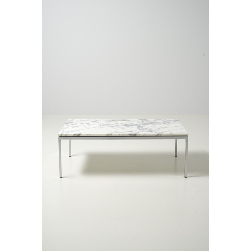 Table basse vintage avec plateau en marbre par Florence Knoll pour Knoll Int., Allemagne 1950