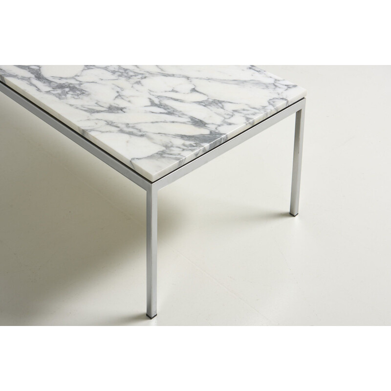 Vintage coffee table with a marble top by Florence Knoll for Knoll Int., Germany 1950's