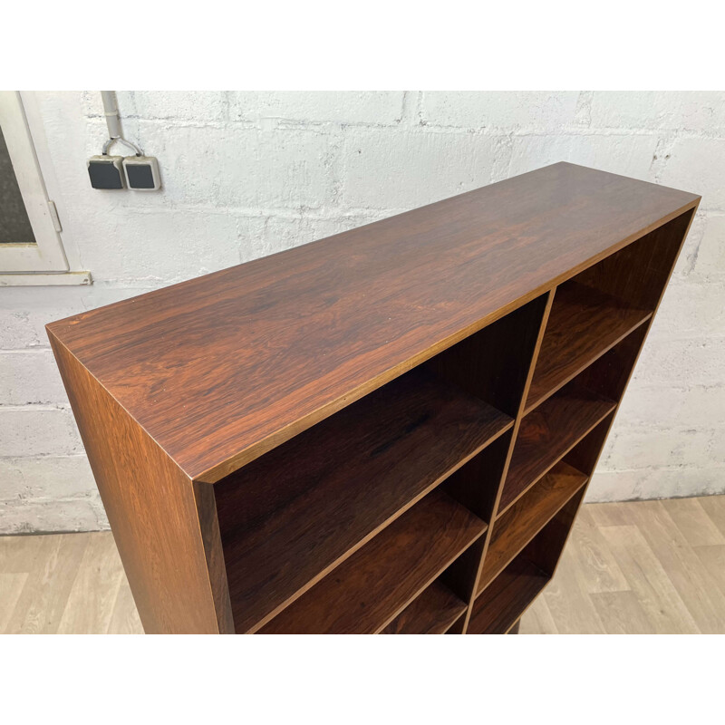 Scandinavian vintage rosewood bookcase by Omann Junior, 1960s