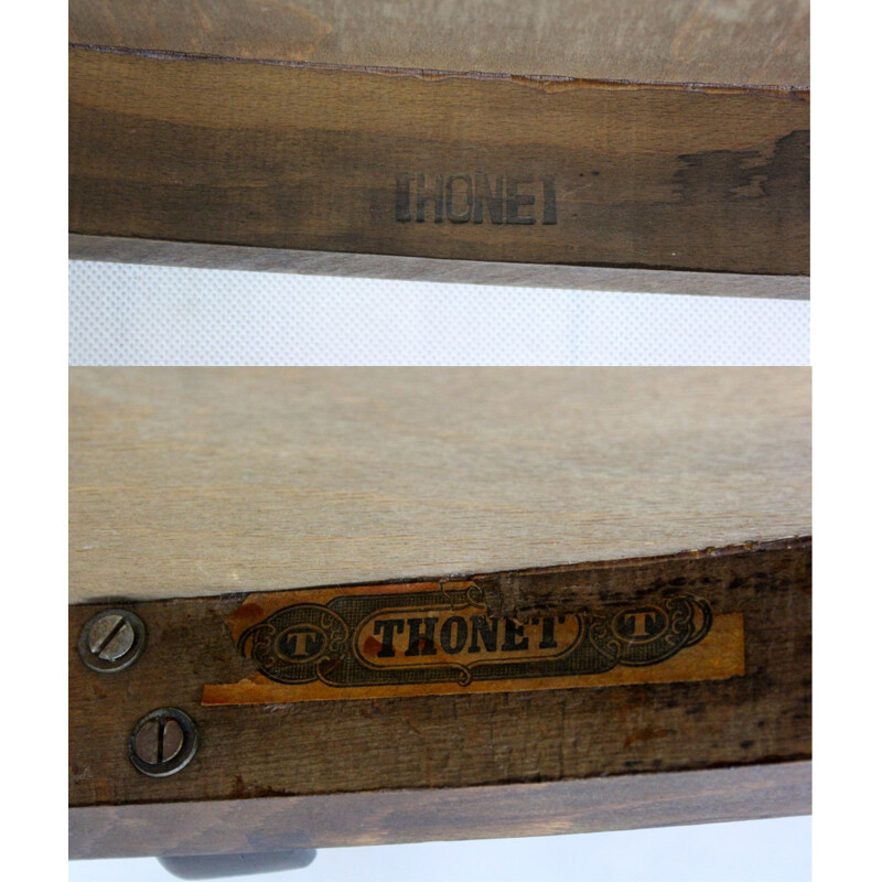 Set di 4 poltrone vintage in legno curvato B47 di Michael Thonet, 1930