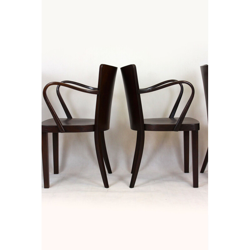 Satz von 4 Vintage-Sesseln B47 aus Bugholz von Michael Thonet, 1930