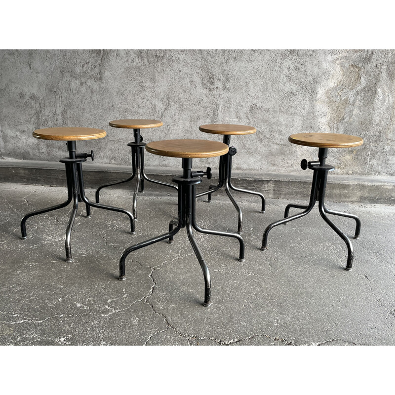 Flambo adjustable vintage industrial stool