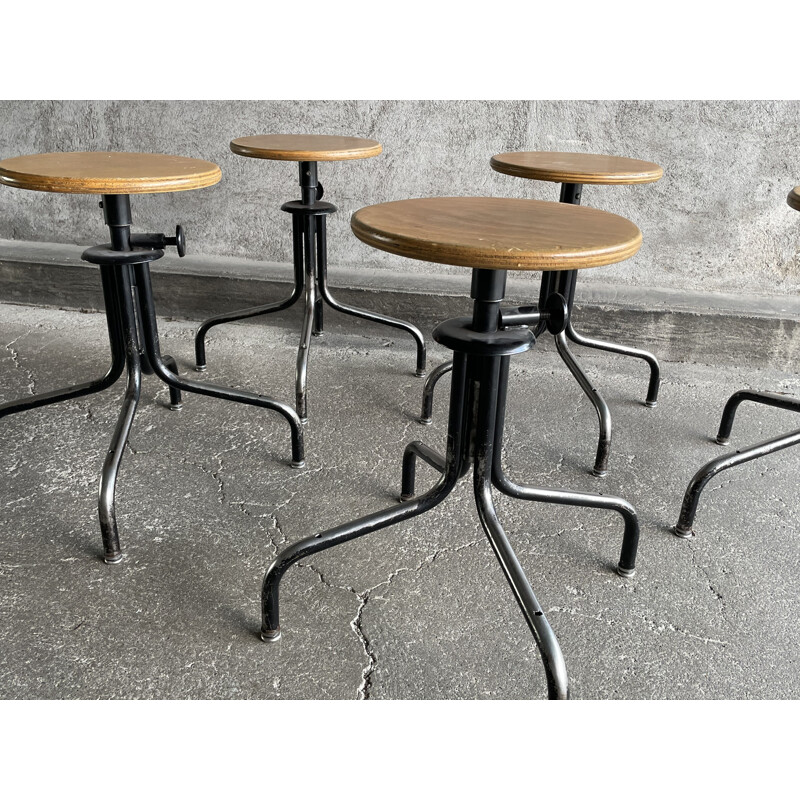 Flambo adjustable vintage industrial stool