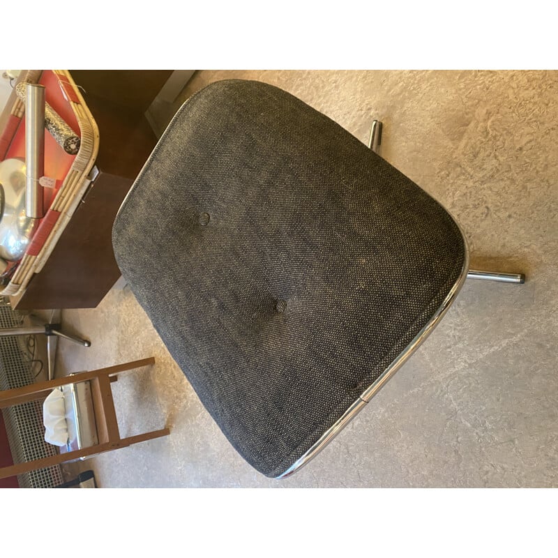 Fauteuil vintage et ottoman de Charles Pollock