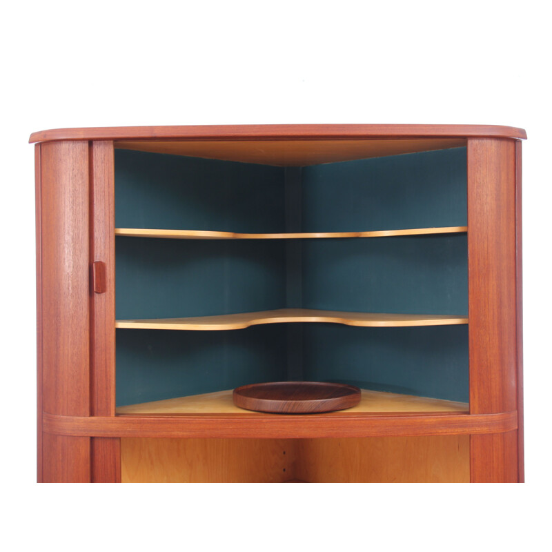 Scandinavian teak corner cabinet or corner unit