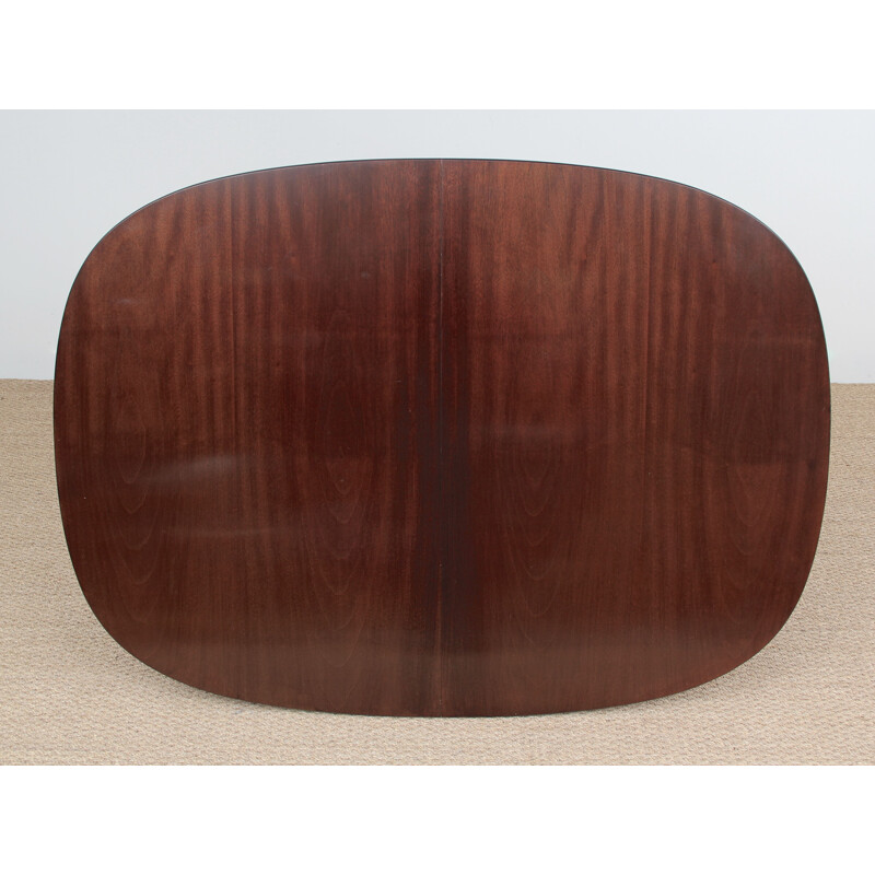 Mesa de comedor vintage escandinava de caoba Modelo Rungstedlund de Ole Wanscher