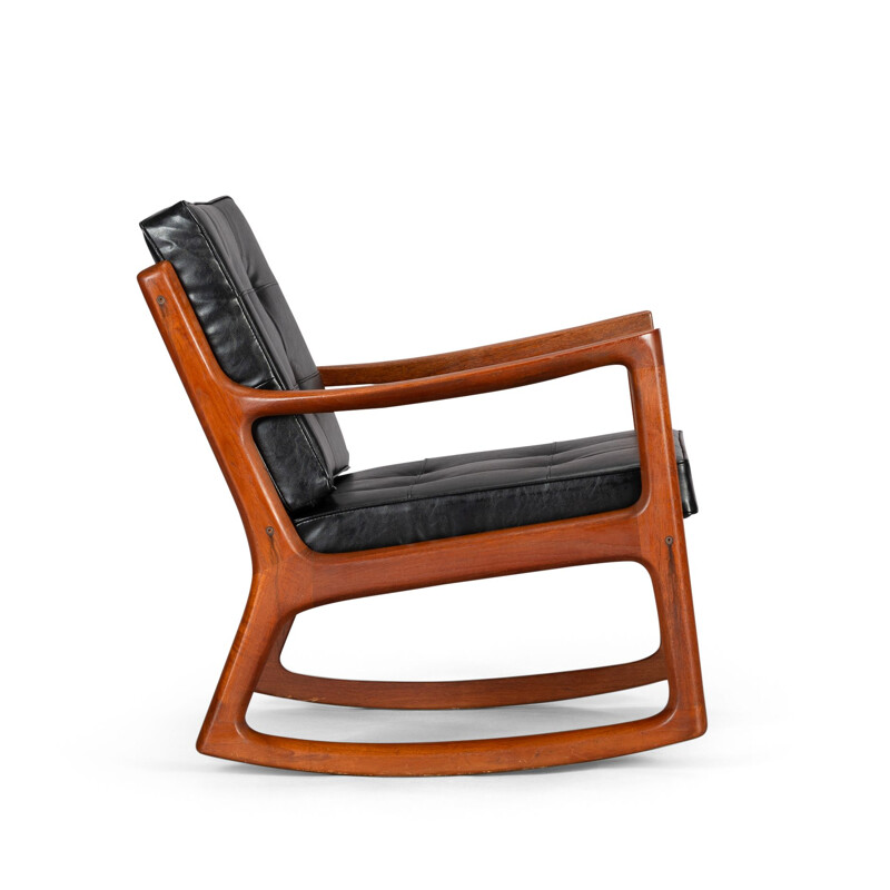 Fauteuil Senator à bascule design danois vintage par Ole Wanscher pour France & Søn, 1950