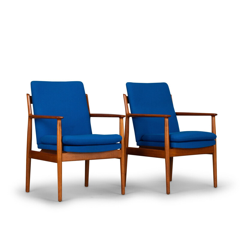 Ensemble de 2 fauteuils vintage Modèle No 341 par Arne Vodder pour Sibast, 1970