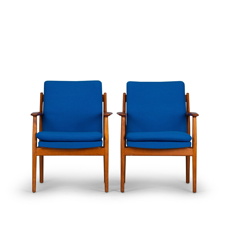 Set of 2 vintage armchair Model No. 341 by Arne Vodder for Sibast, 1970s