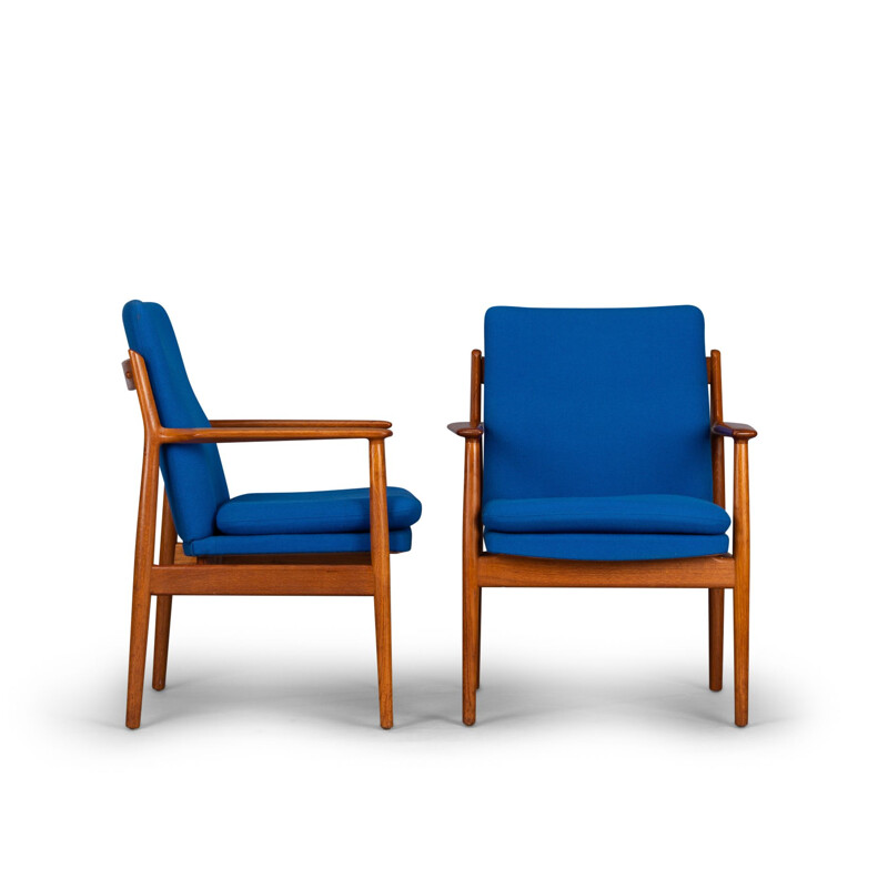 Set of 2 vintage armchair Model No. 341 by Arne Vodder for Sibast, 1970s