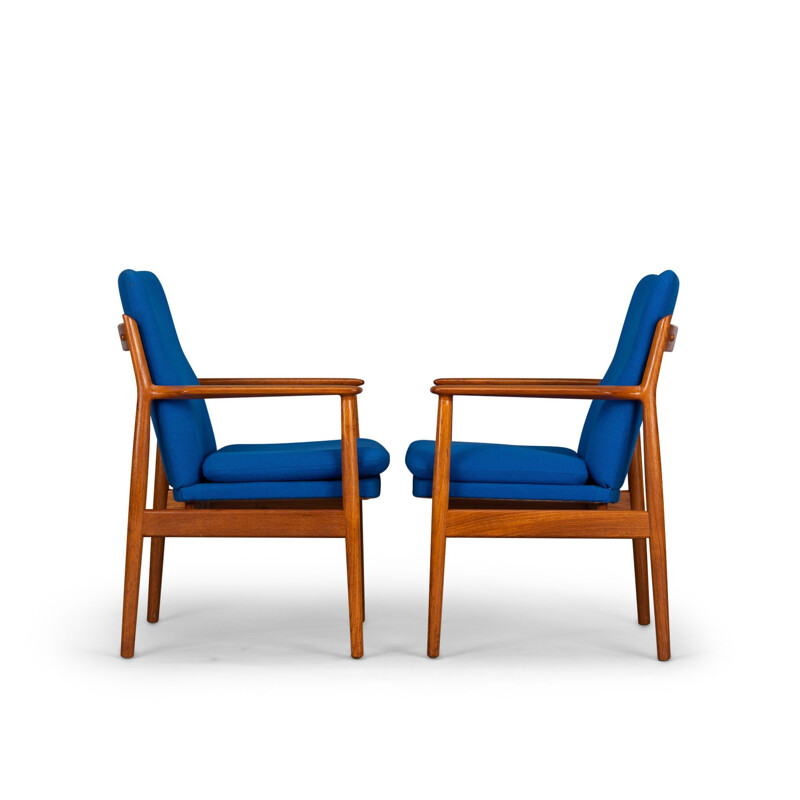 Set of 2 vintage armchair Model No. 341 by Arne Vodder for Sibast, 1970s