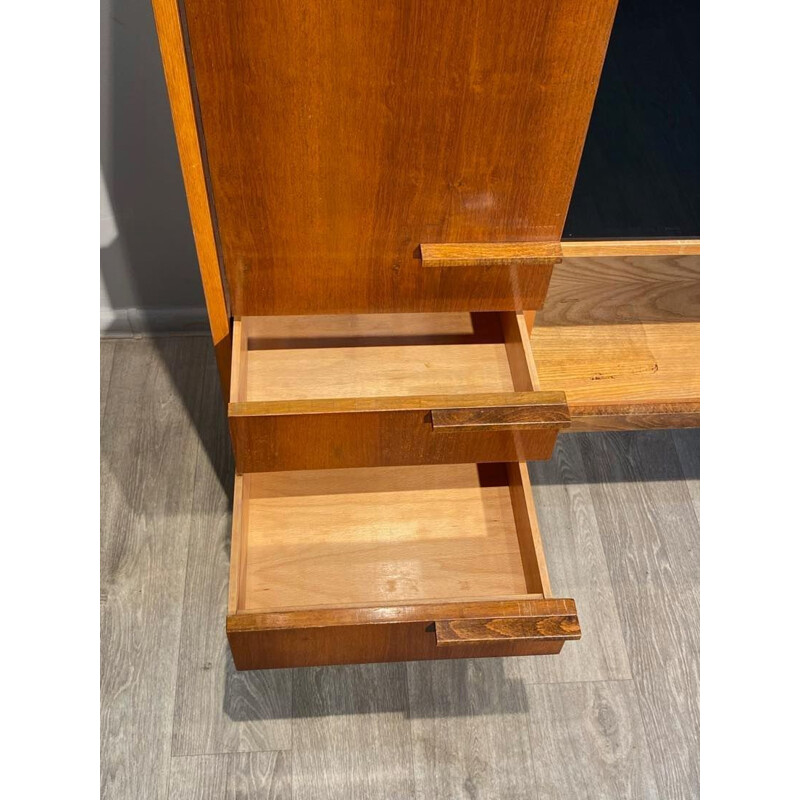 Minimalist vintage bookcase in beech wood Prerov, Czechoslovakia 1960