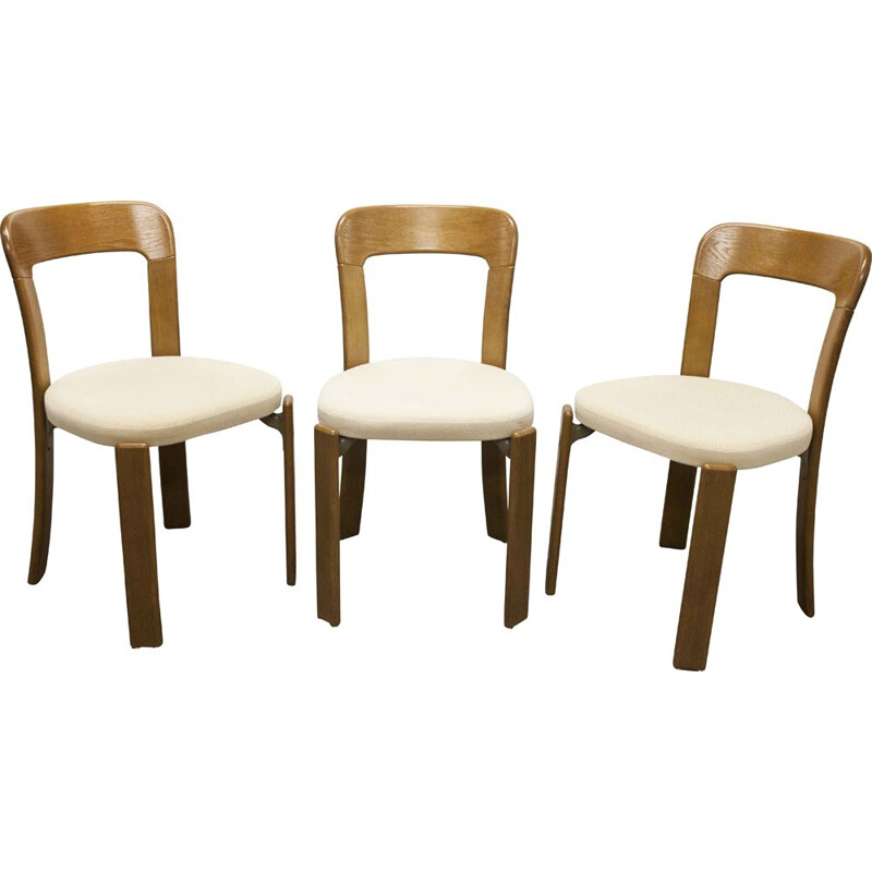 Set of 3 vintage chairs by Bruno Rey for Dietiker Basel, 1970s