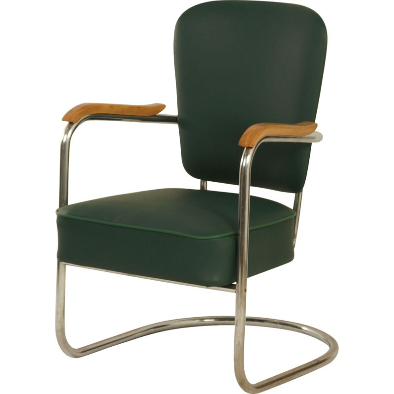 Vintage luxe fauteuil 2154 van Paul Schuitema voor Fana Metaal, 1930