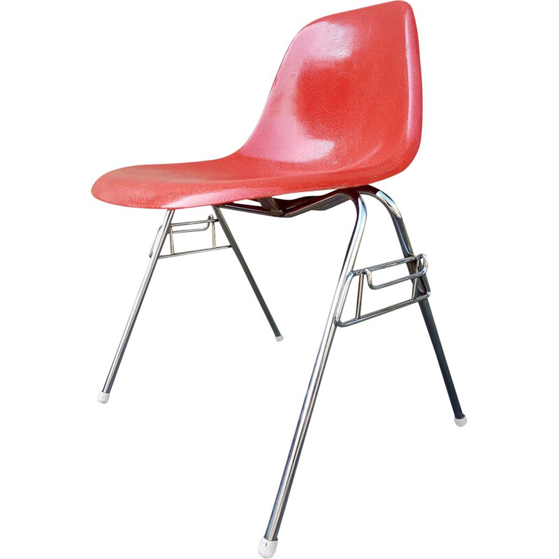 Vintage-Stuhl DSS orange von Charles und Ray Eames für Herman Miller, 1960