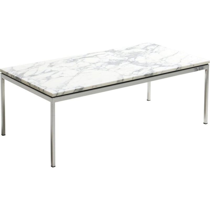 Vintage coffee table with a marble top by Florence Knoll for Knoll Int., Germany 1950's