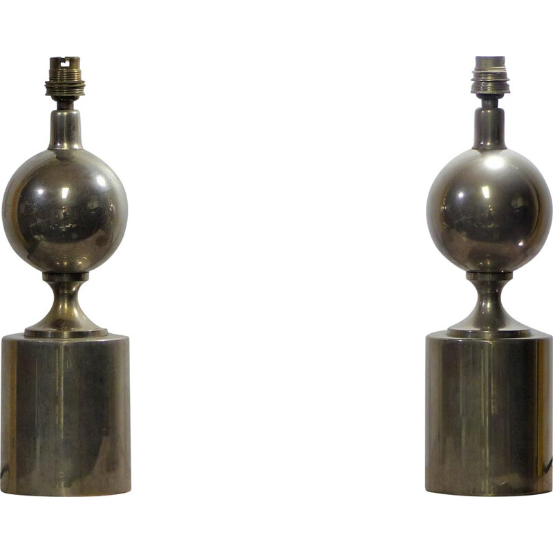 Pair of vintage lamp bases by Philippe Barbier 
