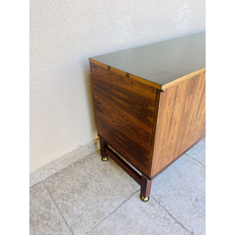 Vintage rosewood sideboard by André Monpoix 