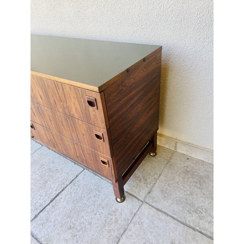 Vintage rosewood sideboard by André Monpoix 