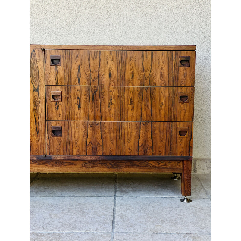 Vintage rosewood sideboard by André Monpoix 