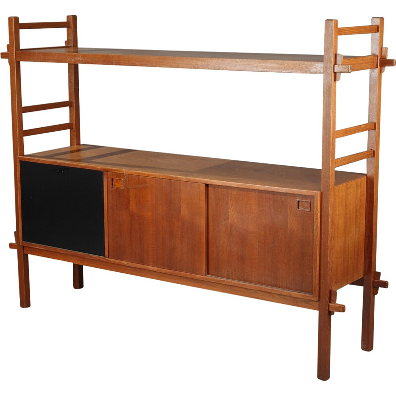 Scandinavian teak furniture on a removable frame - 1960s