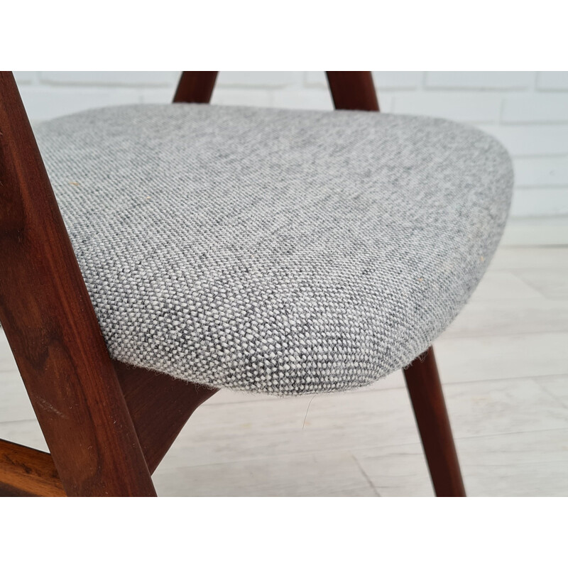 Vintage danish chair Kvadrat furniture wool by Kai Kristiansen, 1960s