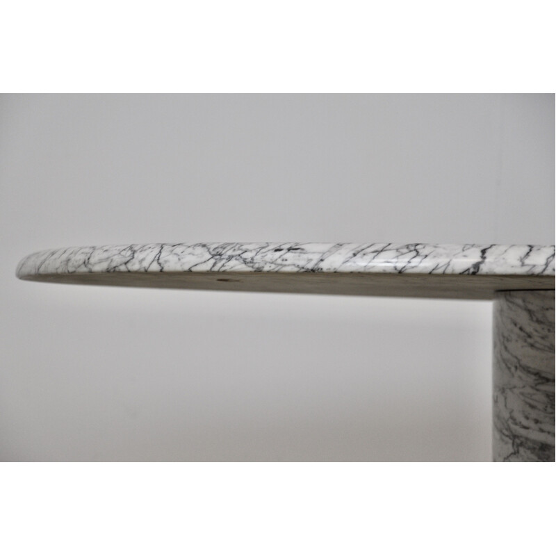 Vintage table in Carrara marble for Charles Year, 1970