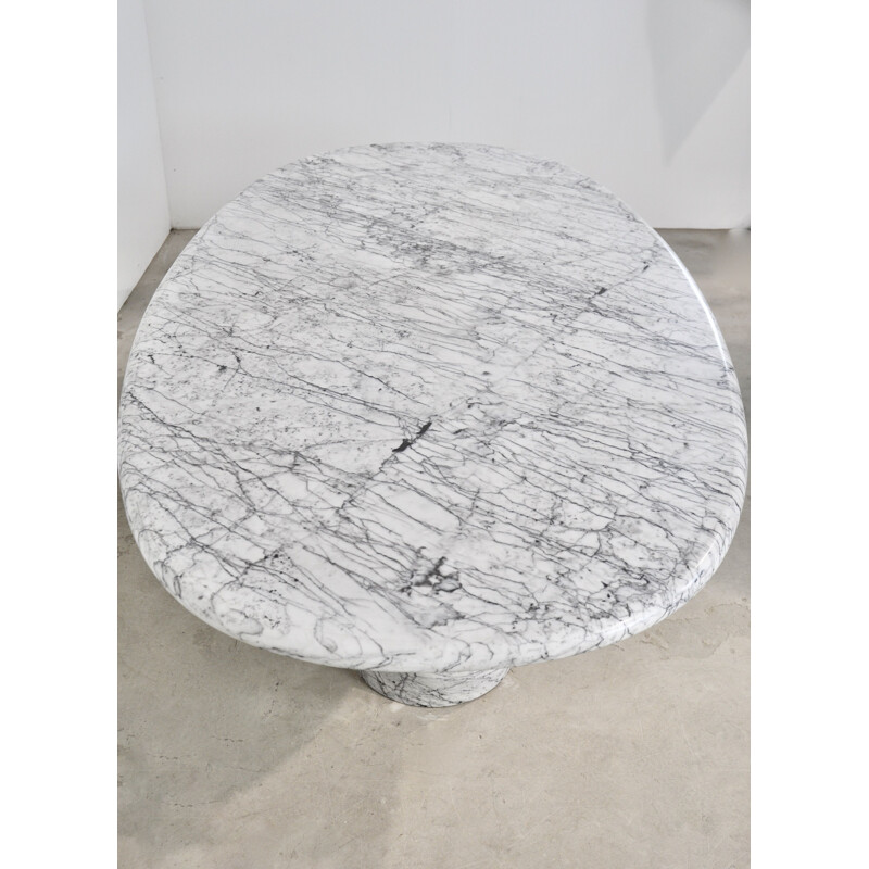 Vintage table in Carrara marble for Charles Year, 1970