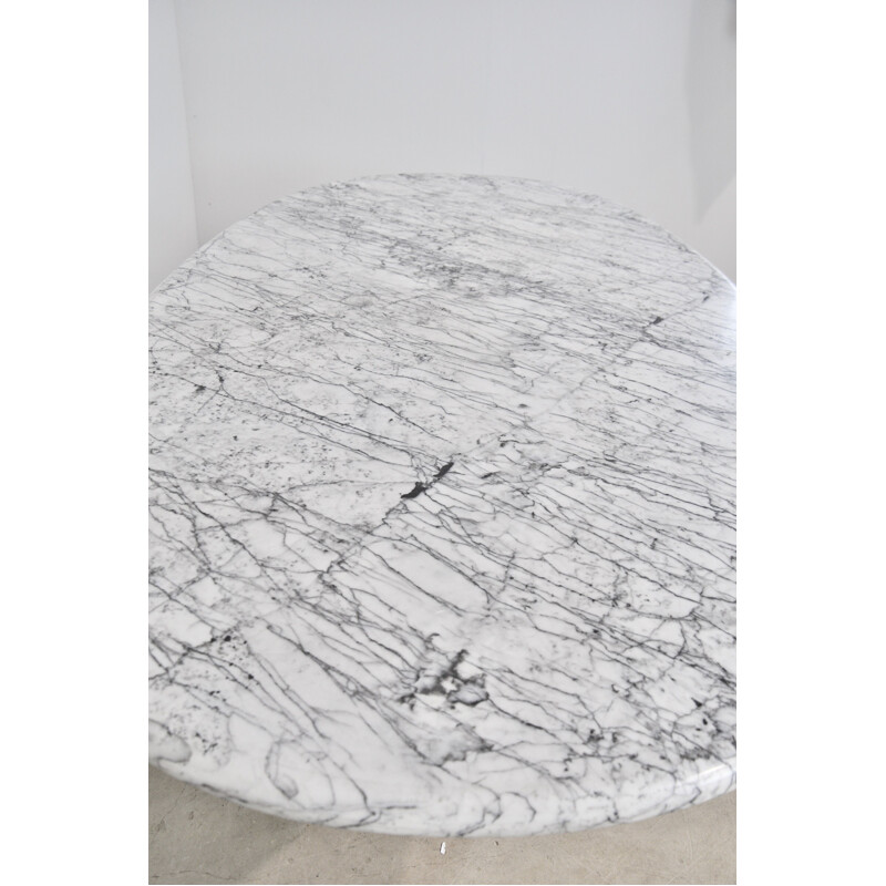 Vintage table in Carrara marble for Charles Year, 1970