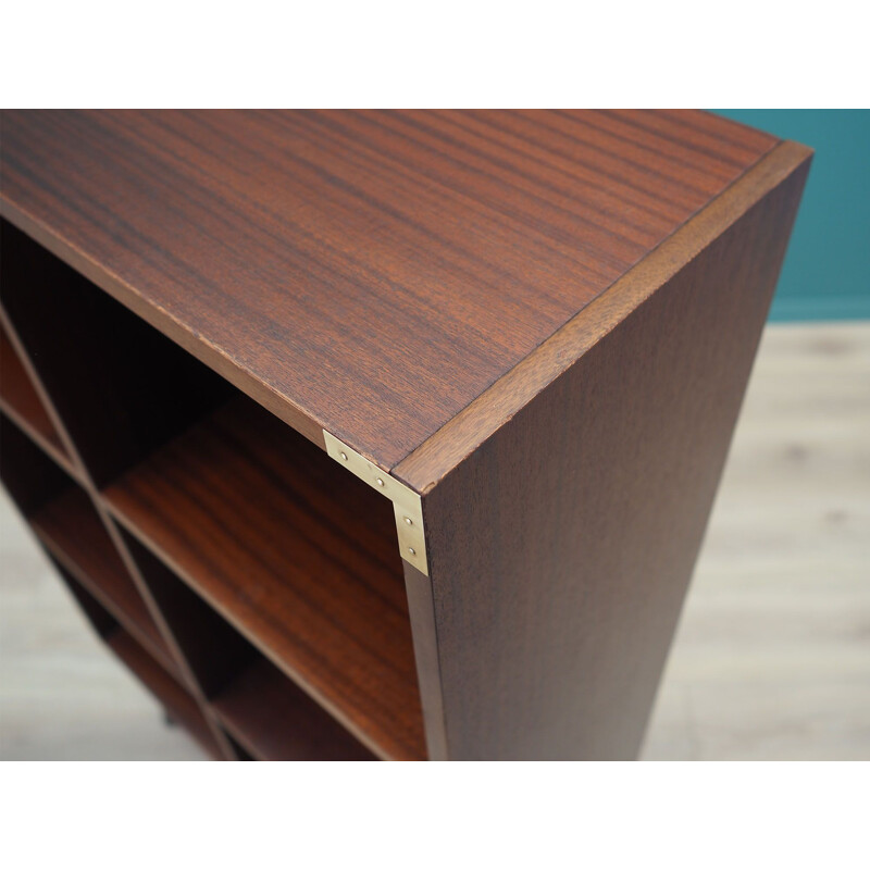 Mid century mahogany bookcase danish design, 1970s